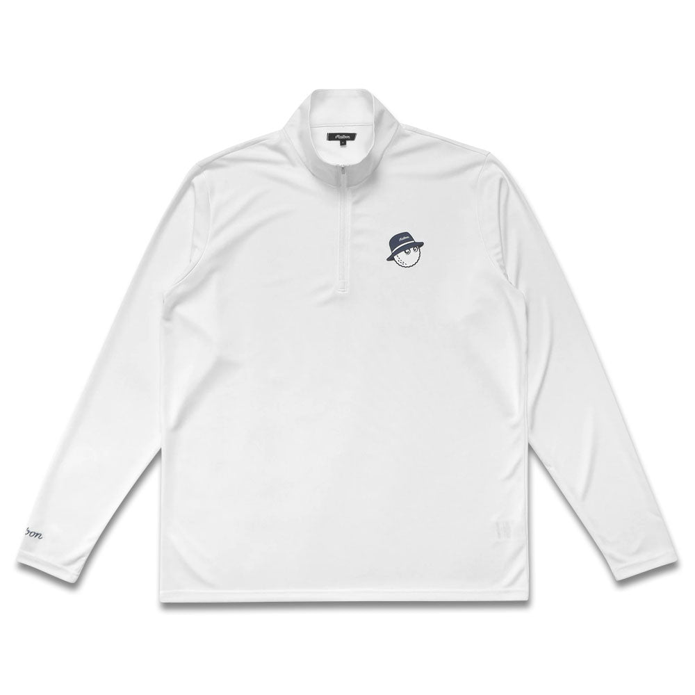 Malbon Performance Raglan Quarter Zip - White