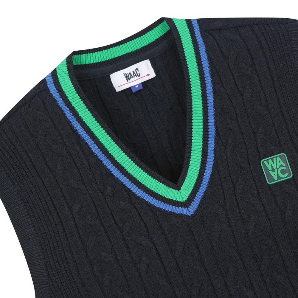 WAAC Cable V Neck Knit Golf Vest 2023 Women