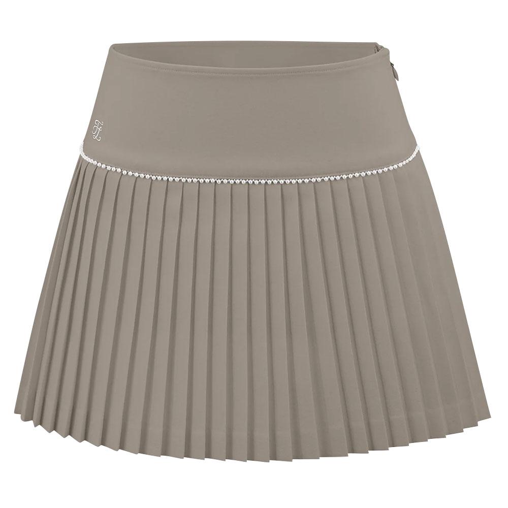Fairliar Signature Pearl Flare Pleated Golf Skirt Beige FW23
