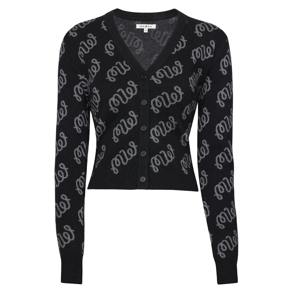 Malbon Poppy Cardigan Golf Sweater Black - FW23 Women – Golfio