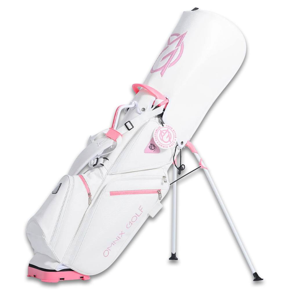 OMNIX GOLF スタンドキャディバック　白×ピンク Omnix Golf Deluxe Stand Bag - 24 – Golfio