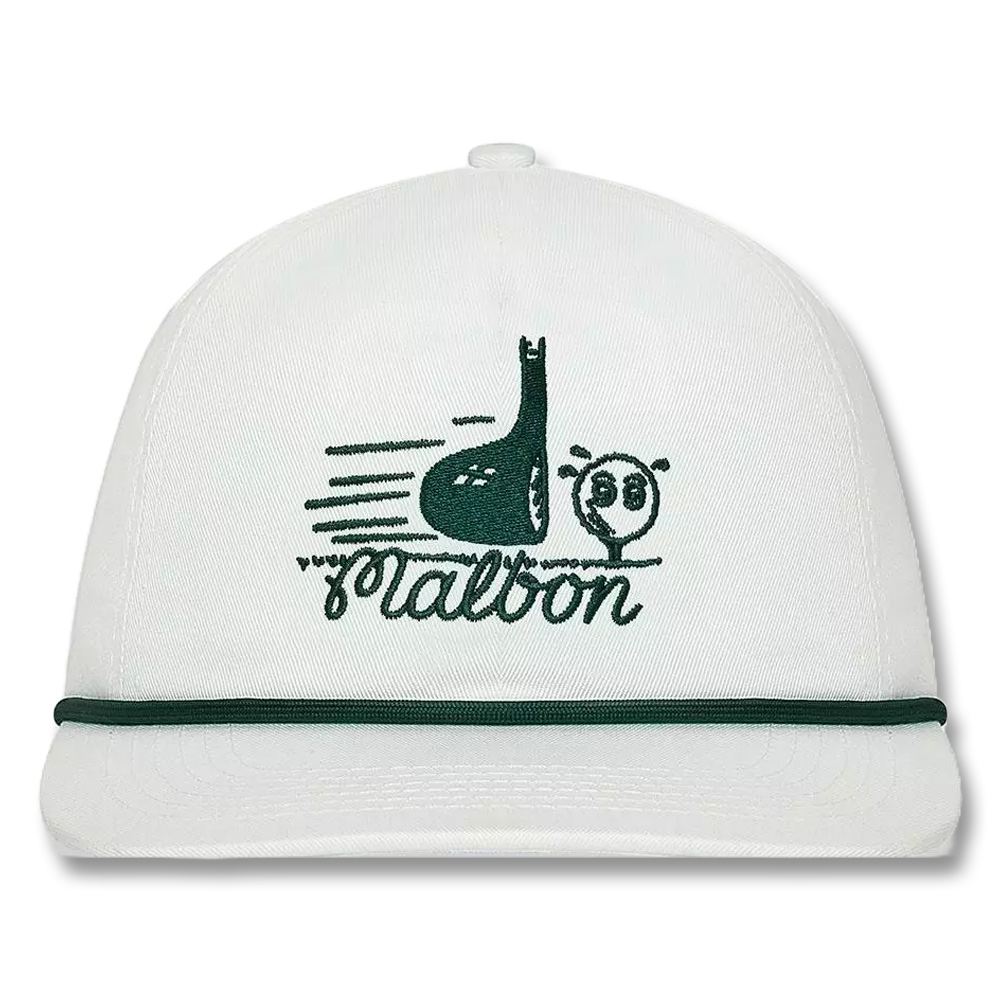 Malbon Punch Shot Cotton Twill Rope Golf Cap White - FW24 Men – Golfio