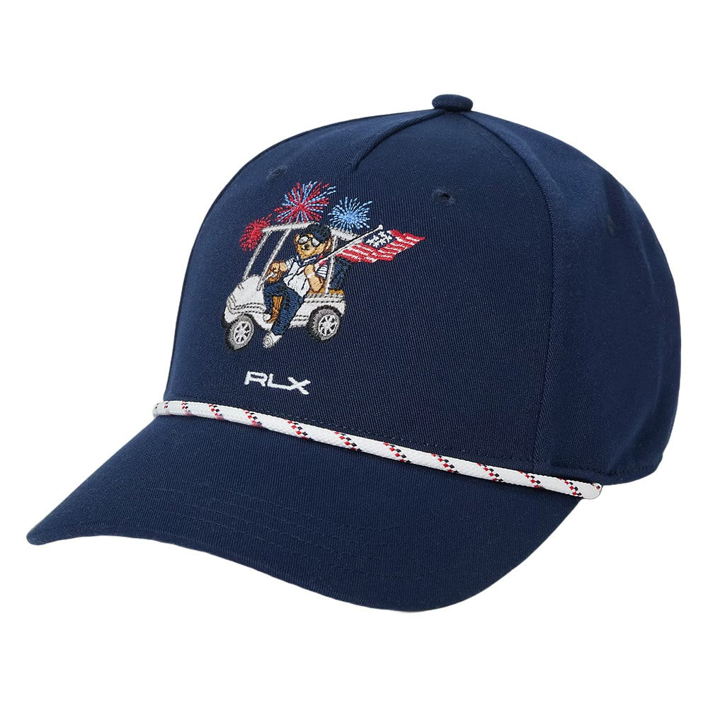 Ralph Lauren Polyester 4th of July Bear Golf Cap Navy SP25 Men