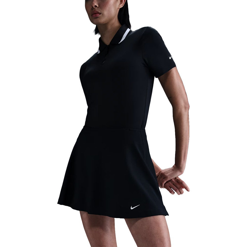 Nike Dri-FIT Tour Flouncy Golf Skirt Black/White - FW25 Women Golfio Nike Dri-FIT Tour Flouncy Golf Skirt Black/White - FW25 Women Golfio