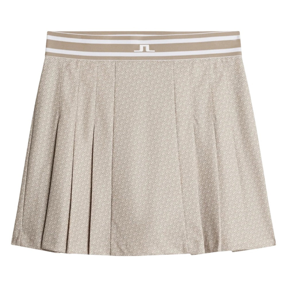 J.Lindeberg Harlow Print Golf Skirt Shadow Bridge Khaki - SH25