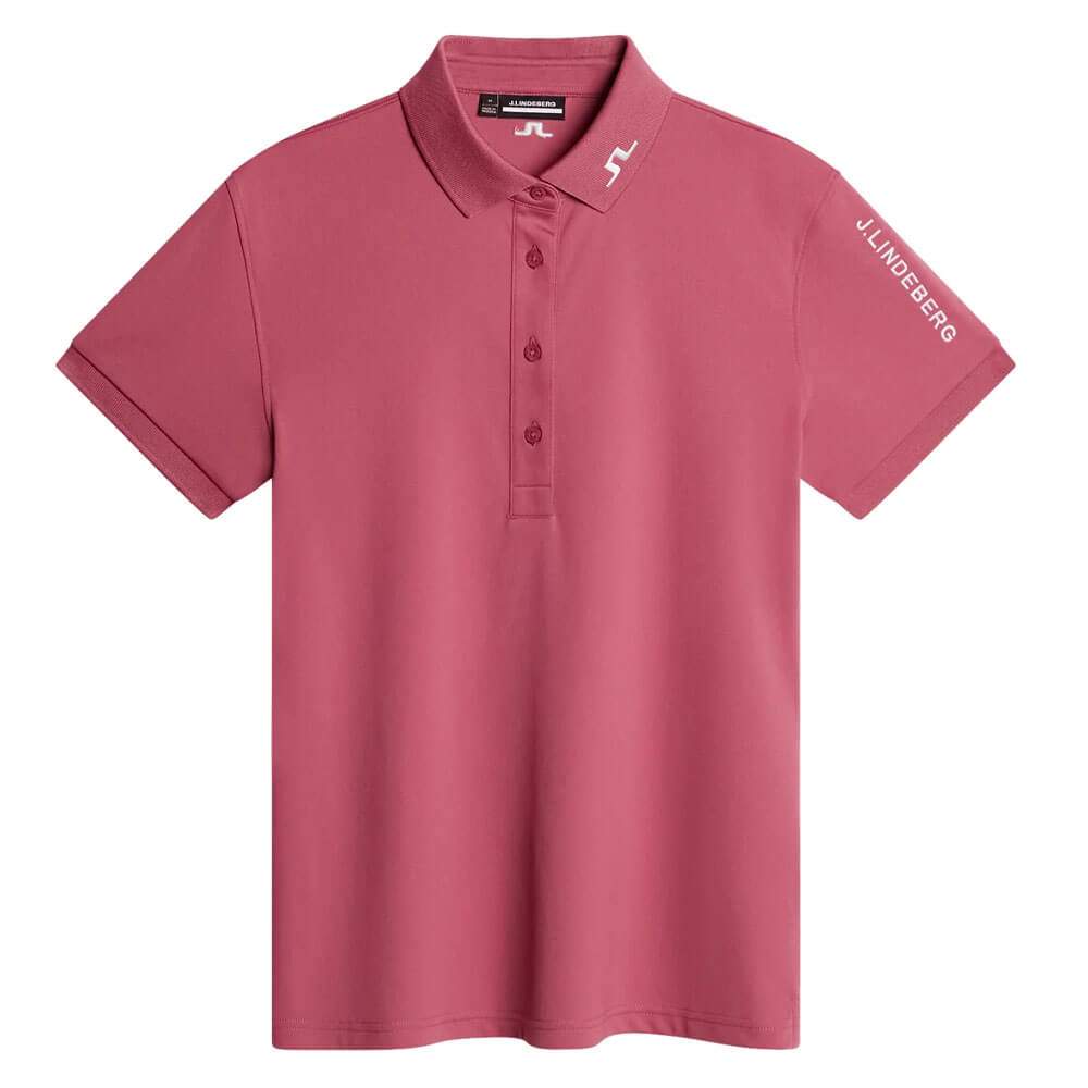 J.Lindeberg Tour Tech Golf Polo Rose Wine - SH25 Women – Golfio