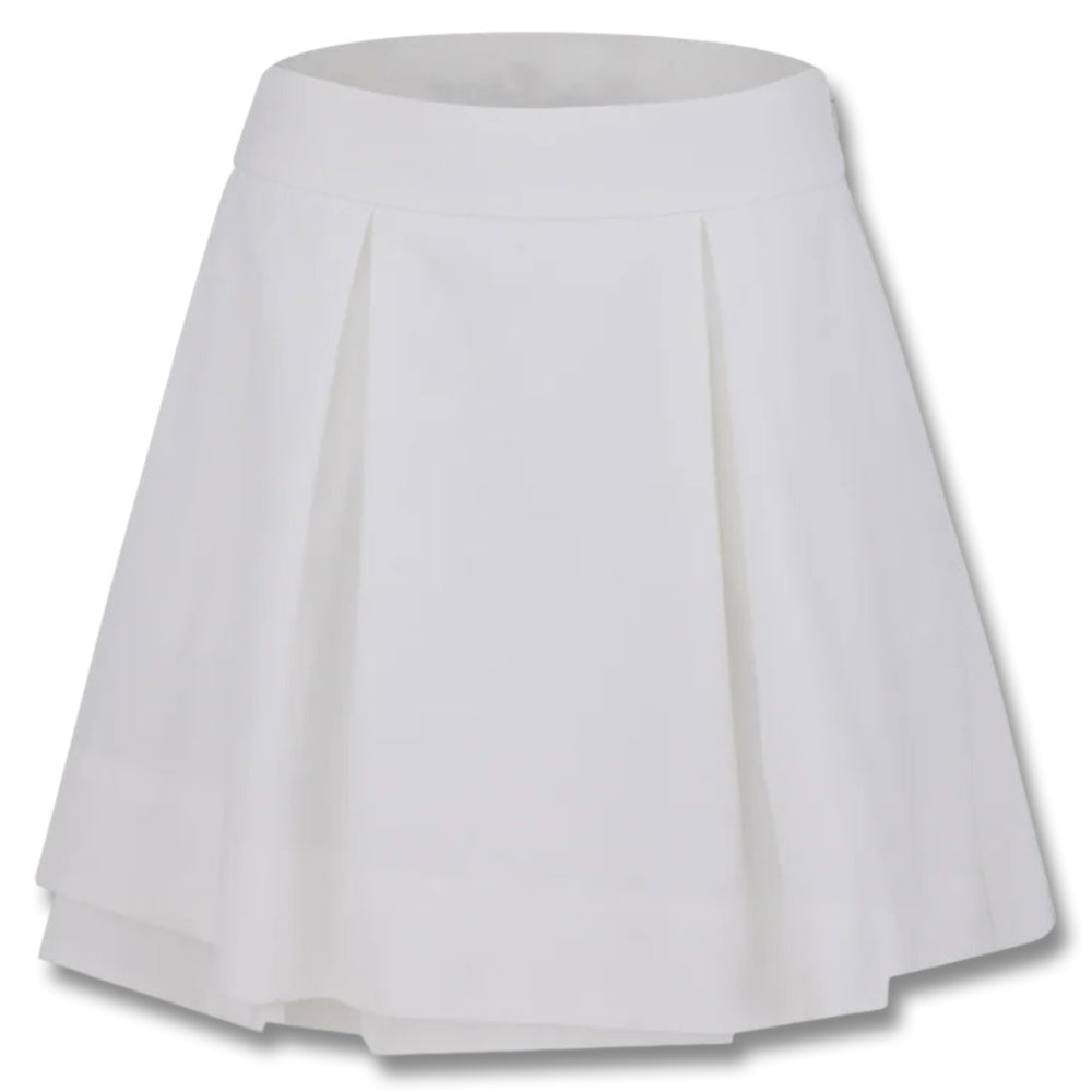 Fairliar Double Layer Flared Golf Skirt White - SS25 Women – Golfio