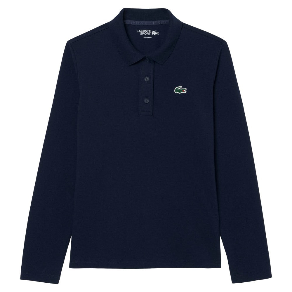 Lacoste Thermo-Regulating UV Protect Longsleeve Golf Polo Navy