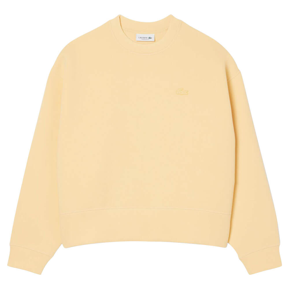 Lacoste Oversized Cotton Golf Sweatshirt Yellow - FW25 Women – Golfio