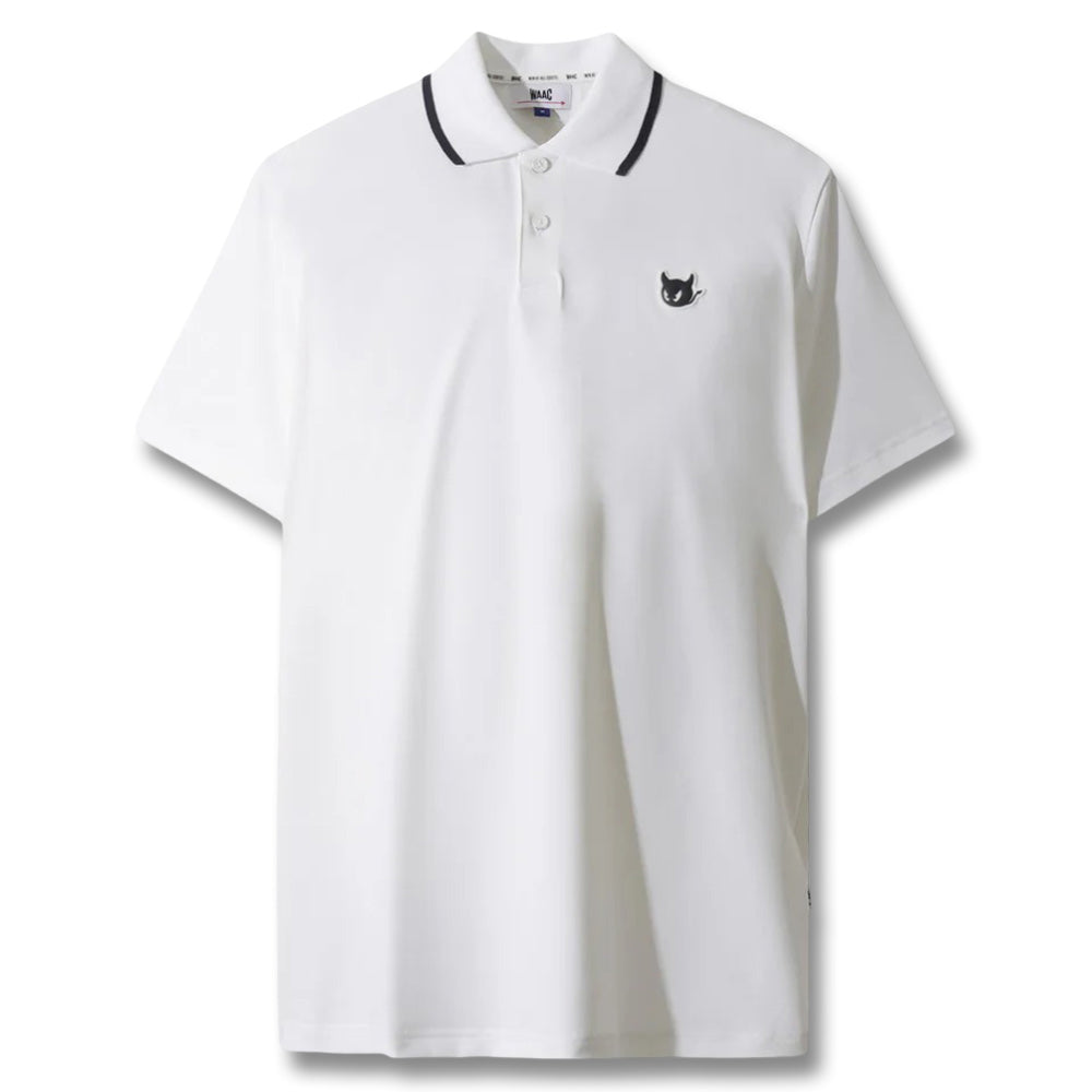 WAAC Rib Collar WAACKY Golf Polo White - FW25 Men – Golfio