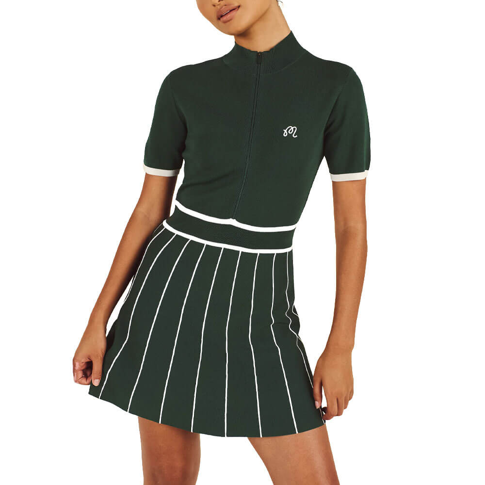 hunter green polo dress Zara Puff Sleeve Tropical Print Linen Dress – Loja Watsons Bay