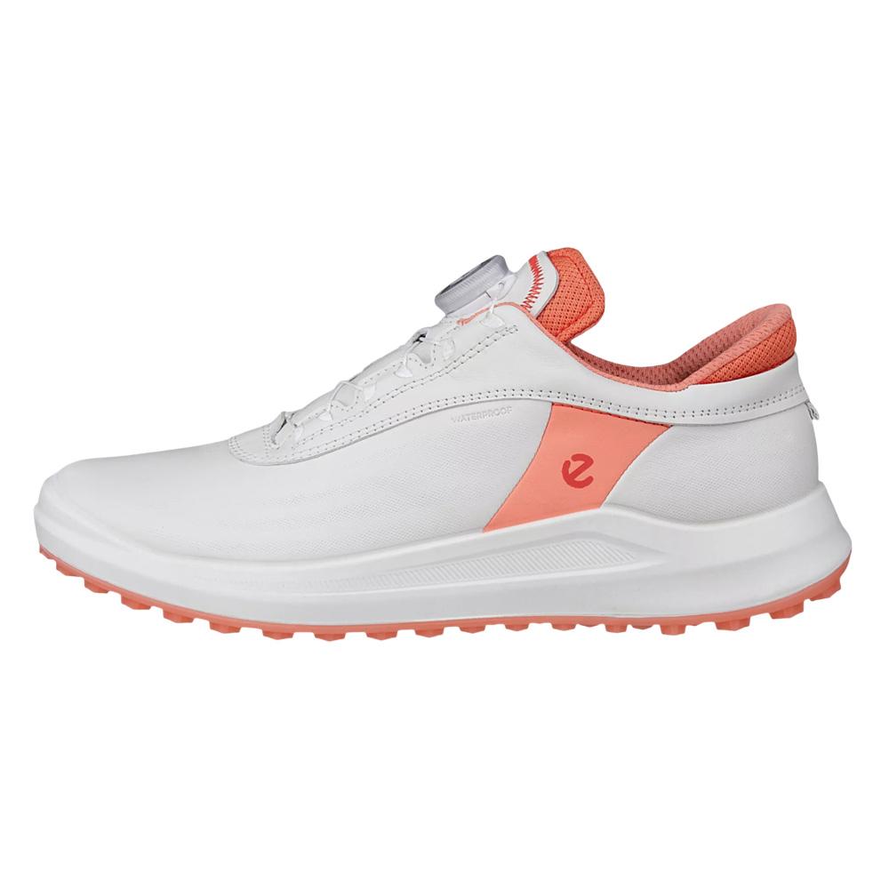 ECCO Core BOA Spikeless Golf Shoes White/Burnt Coral - 26 Women ECCO Core BOA Spikeless Golf Shoes White/Burnt Coral - 26 Women