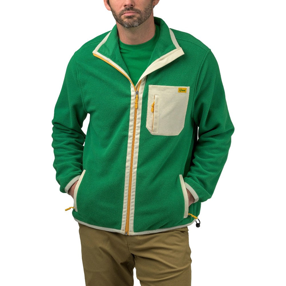 GoodGood Golf Drain It Fleece Full Zip Golf Jacket Green - 26 Men