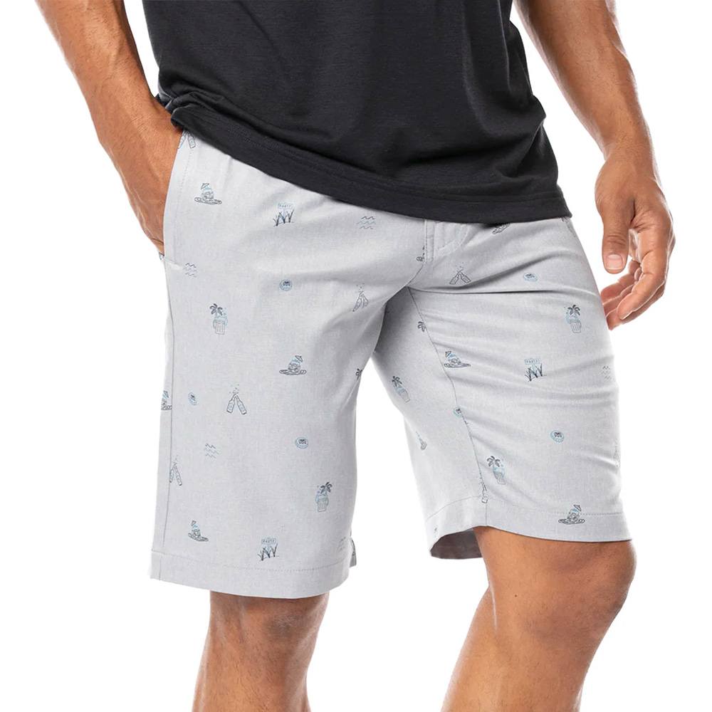 TravisMathew Shipfaced Golf Shorts Heather Sleet - SS21 Men