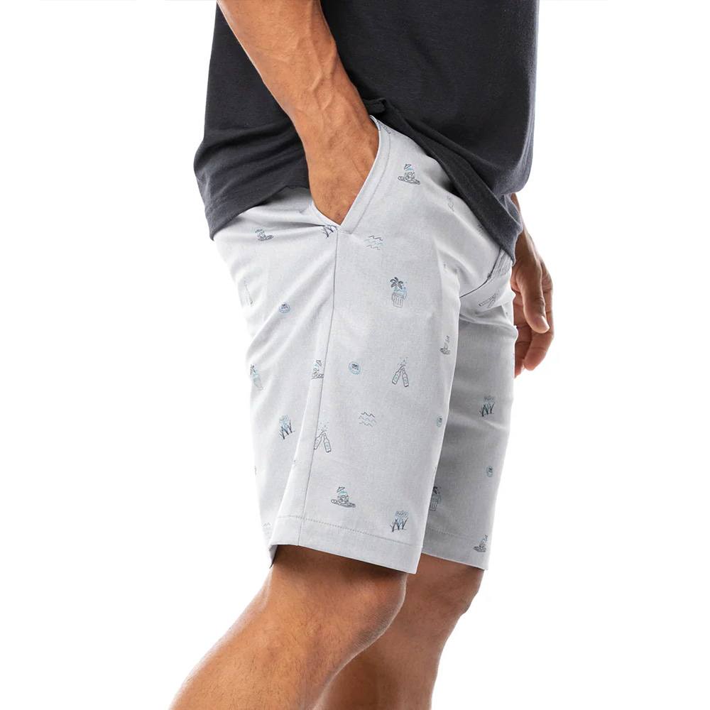 TravisMathew Shipfaced Golf Shorts Heather Sleet - SS21 Men