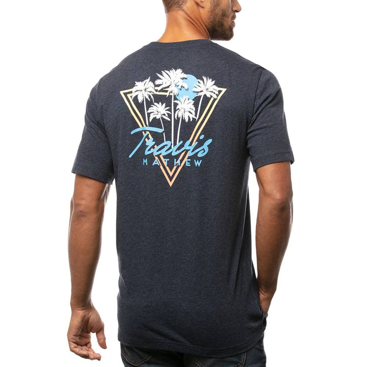 TravisMathew Prep School Golf T-Shirt Mood Indigo/Vinatge Indigo - SS21 Men