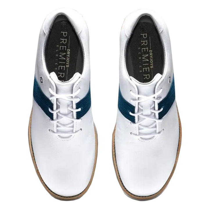 FootJoy Premiere Golf Shoes Previous Season Style White/Blue/Gray - 21 Women