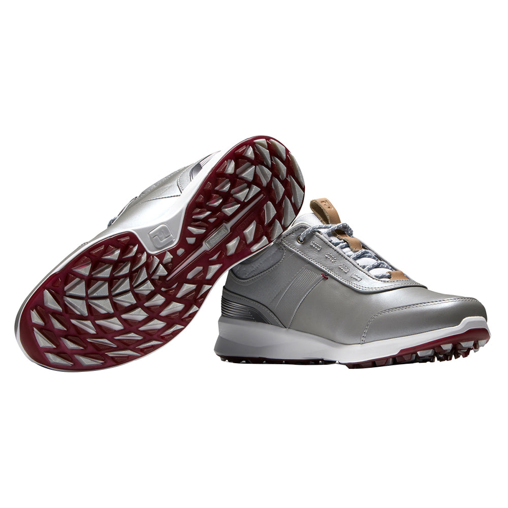 Chaussures De Golf Footjoy Stratos Homme, Pointure 42.5, Cuir Gris, Occasion