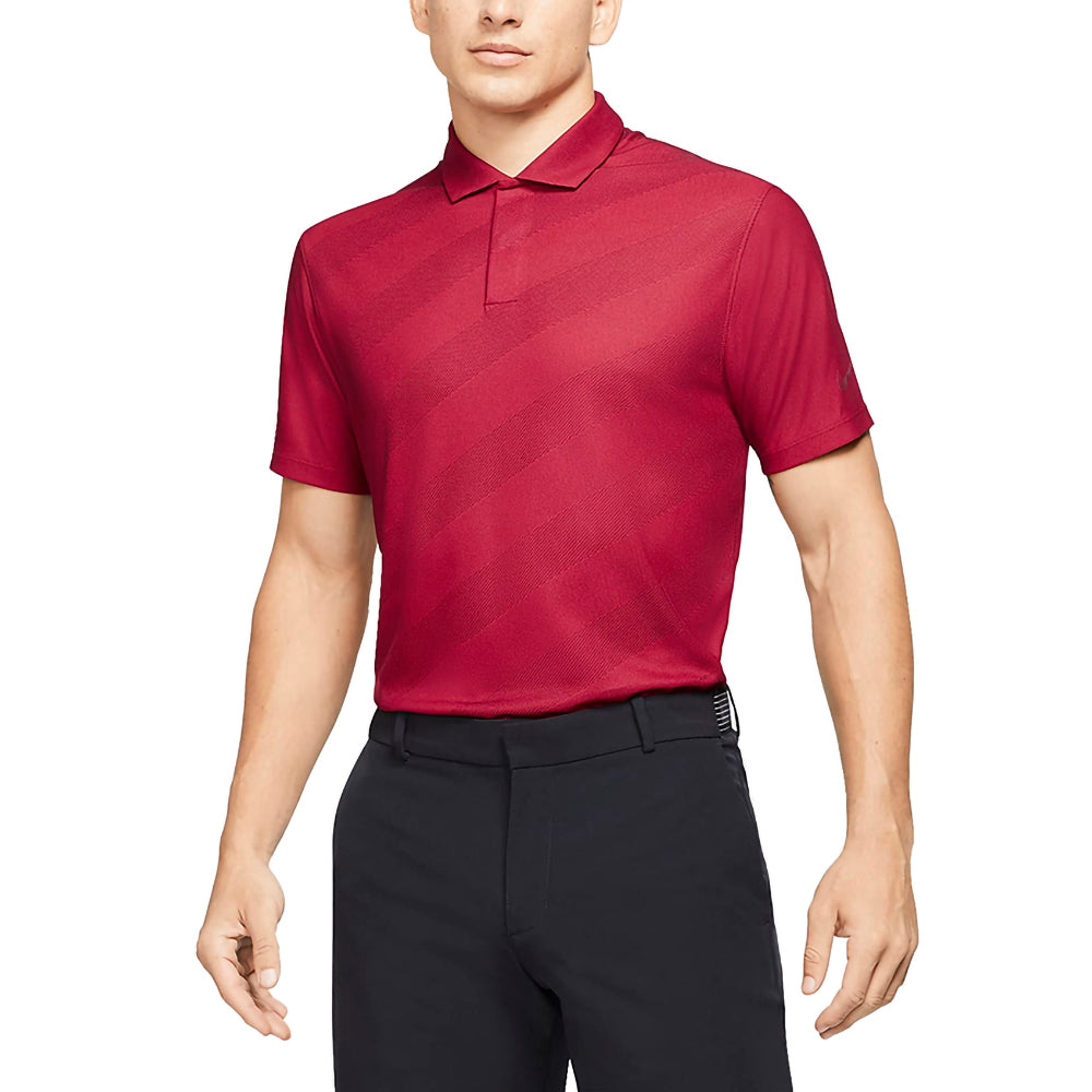 Nike Dri-FIT Tiger Woods Striped Golf Polo Team Red - SP21 Men