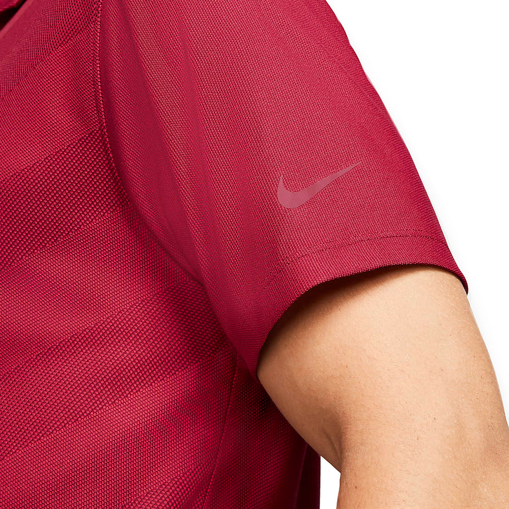 Nike Dri-FIT Tiger Woods Striped Golf Polo Team Red - SP21 Men