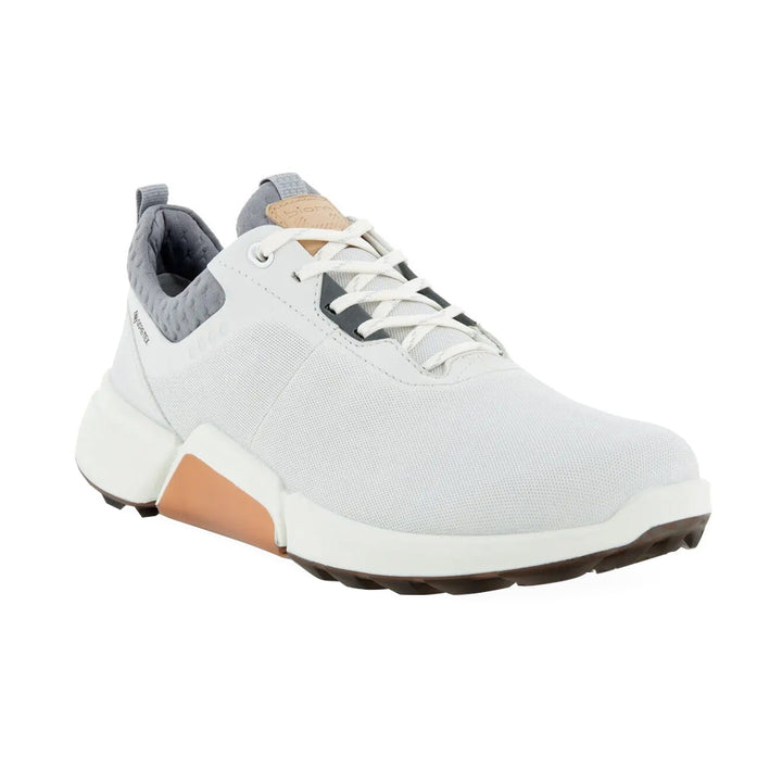 ECCO BIOM H4 Laced Spikeless Golf Shoes White/Silver Gray - SS22 Women