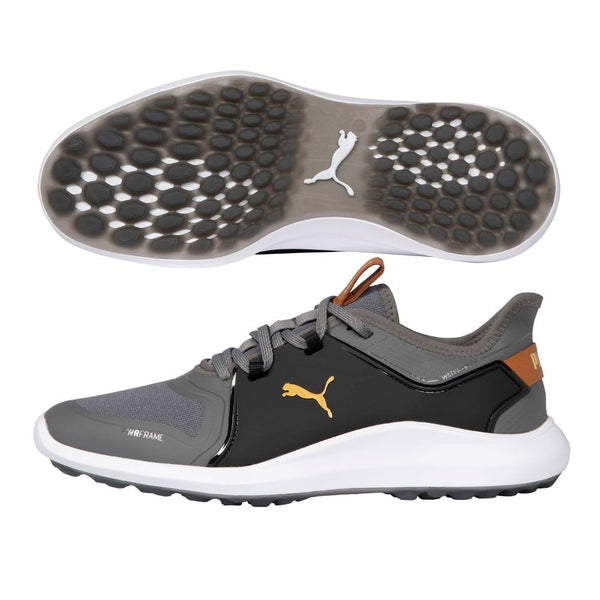 PUMA Ignite Fasten8 Spikeless Golf Shoes Quiet Shade/Gold/Black - 21 Men