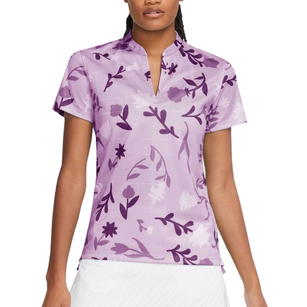 Nike Breathe Printed Golf Polo Lilac Mist/Violet Shock - SS21 Women