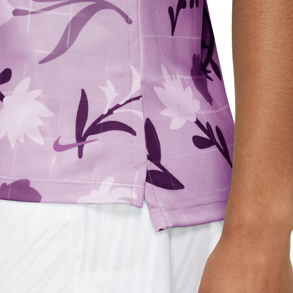 Nike Breathe Printed Golf Polo Lilac Mist/Violet Shock - SS21 Women