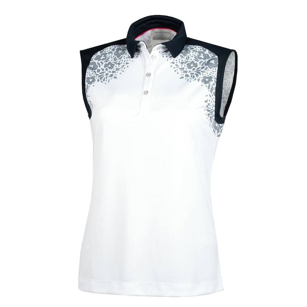 Galvin Green Meja Ventil8 Golf Polo White/Navy - SS21 Women