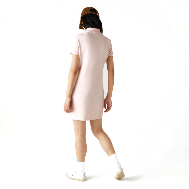 Lacoste Stretrch Cotton Pique Polo Golf Dress Light Pink - 21 Women