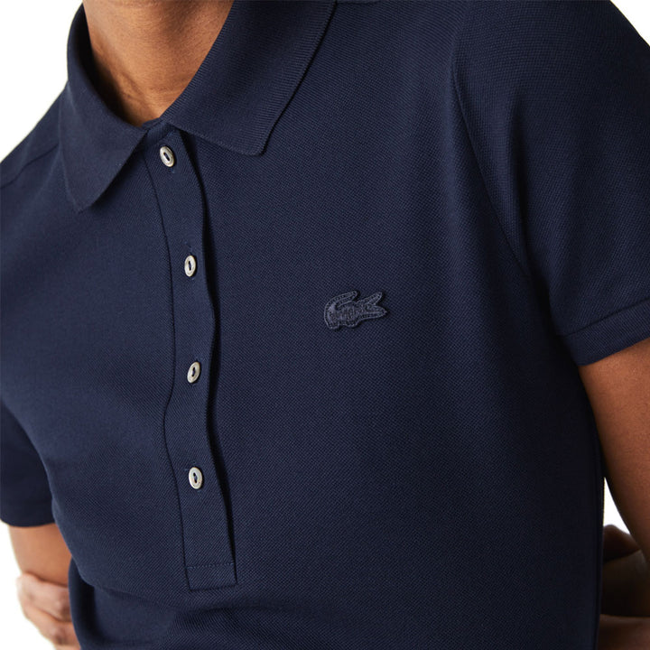 Lacoste Stretrch Cotton Pique Polo Golf Dress Navy Blue - 21 Women