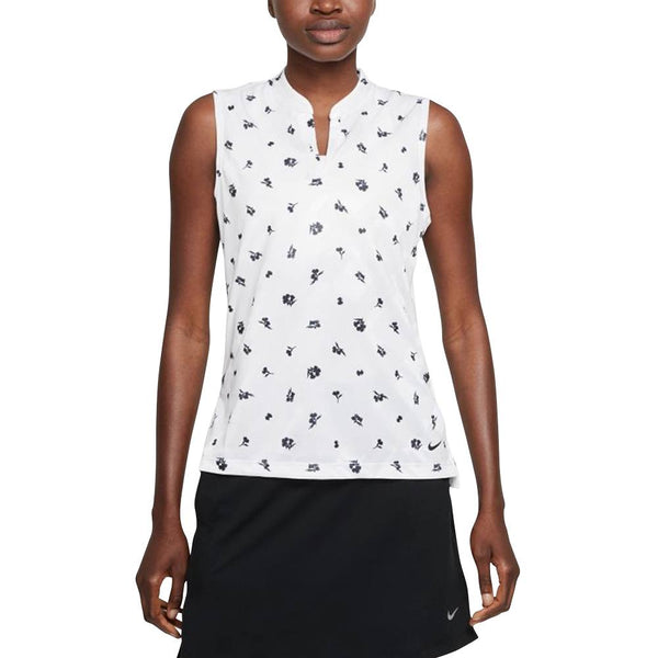Nike Dri-FIT Victory Printed Golf Polo White/Black - SS21 Women