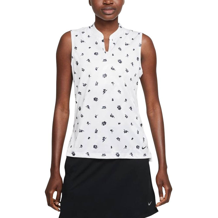 Nike Dri-FIT Victory Printed Golf Polo White/Black - SS21 Women