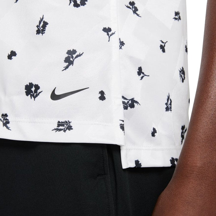 Nike Dri-FIT Victory Printed Golf Polo White/Black - SS21 Women