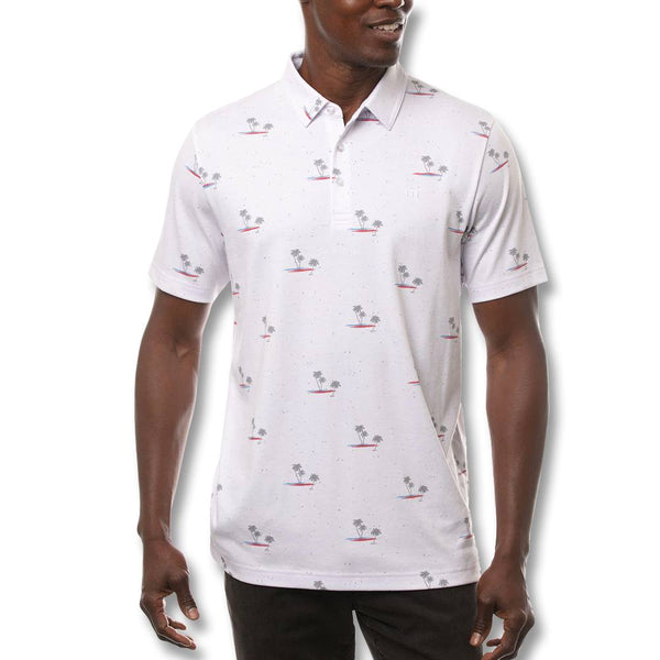 TravisMathew Rally Time Golf Polo White - SS21 Men
