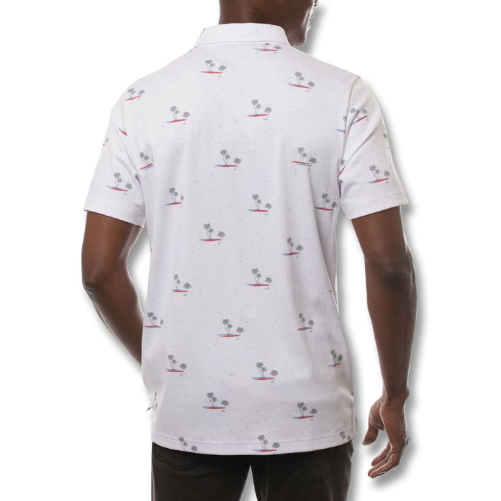 TravisMathew Rally Time Golf Polo White - SS21 Men