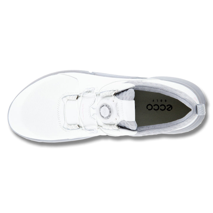 ECCO BIOM H4 BOA Spikeless Golf Shoes White/Silver Gray - 22 Women