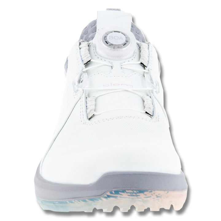 ECCO BIOM H4 BOA Spikeless Golf Shoes White/Silver Gray - 22 Women