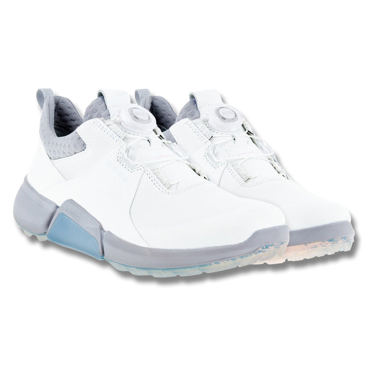 ECCO BIOM H4 BOA Spikeless Golf Shoes White/Silver Gray - 22 Women