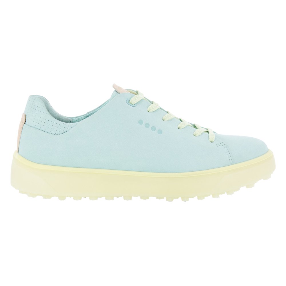 ECCO Tray Laced Spikeless Golf Shoes Eggshell Blue/Sherbet Moon - FW22 Women