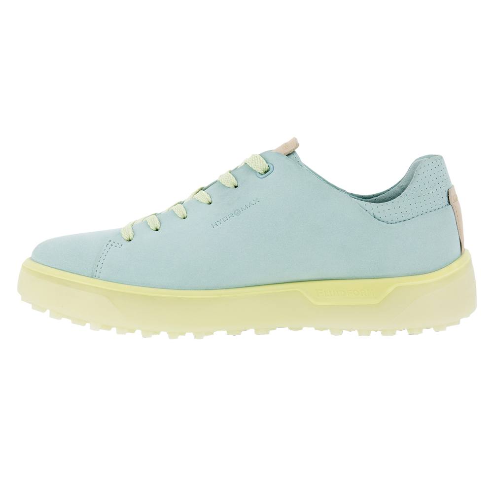 ECCO Tray Laced Spikeless Golf Shoes Eggshell Blue/Sherbet Moon - FW22 Women