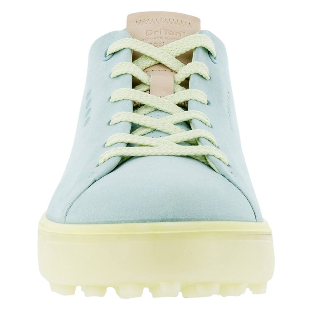 ECCO Tray Laced Spikeless Golf Shoes Eggshell Blue/Sherbet Moon - FW22 Women