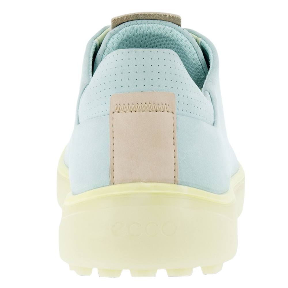 ECCO Tray Laced Spikeless Golf Shoes Eggshell Blue/Sherbet Moon - FW22 Women