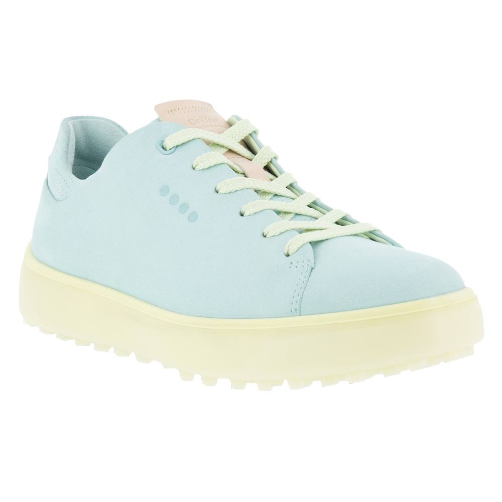 ECCO Tray Laced Spikeless Golf Shoes Eggshell Blue/Sherbet Moon - FW22 Women