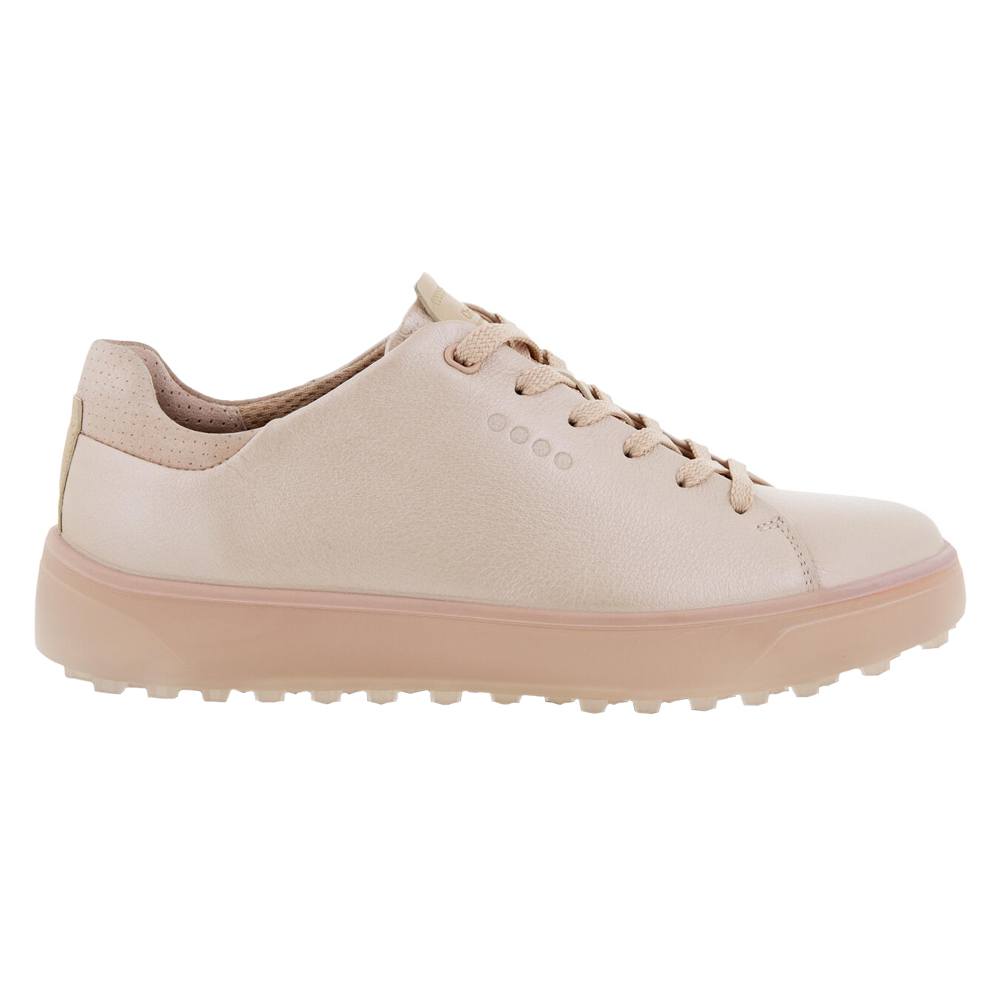 ECCO Tray Laced Spikeless Golf Shoes Rose Pearl Lyra - FW22 Women