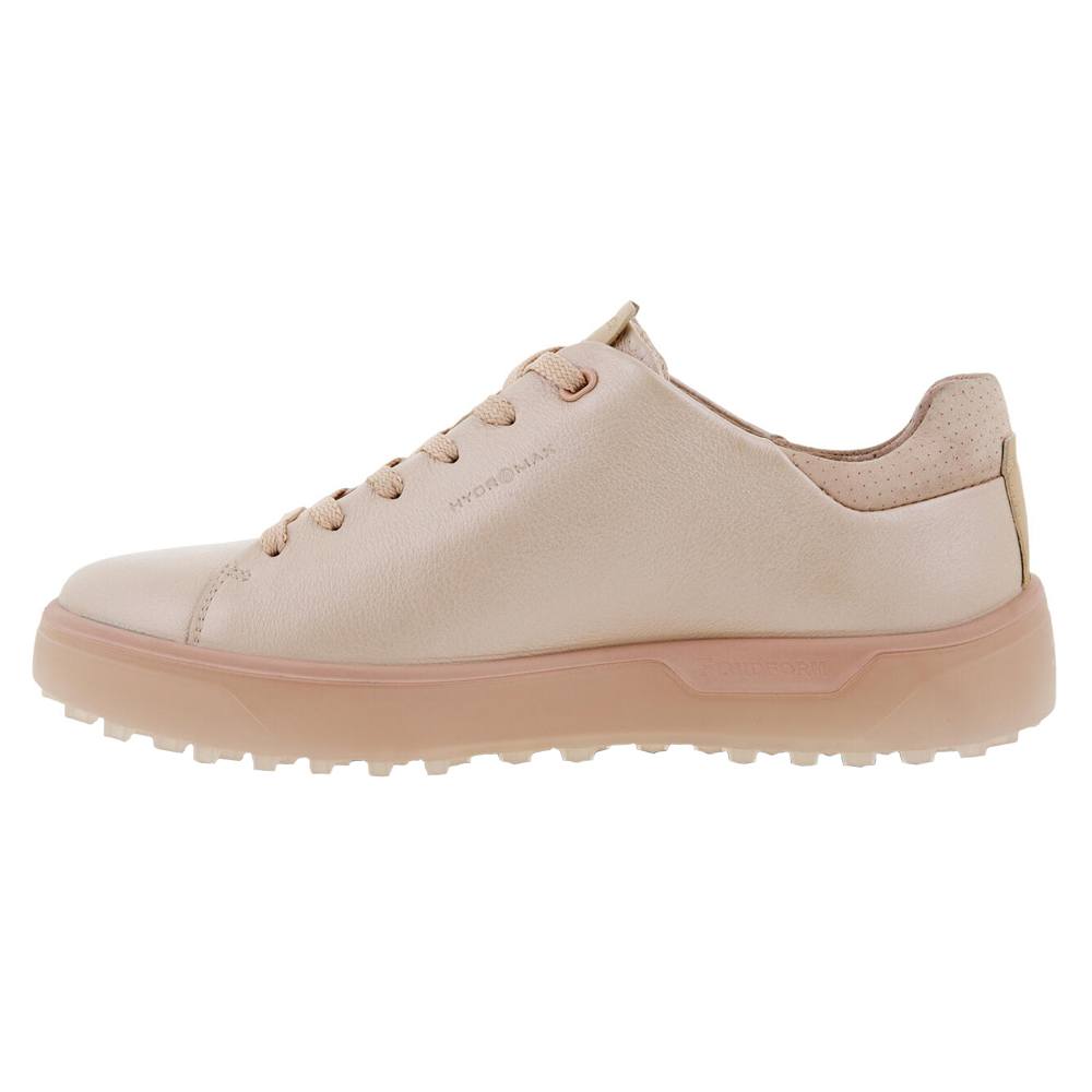 ECCO Tray Laced Spikeless Golf Shoes Rose Pearl Lyra - FW22 Women
