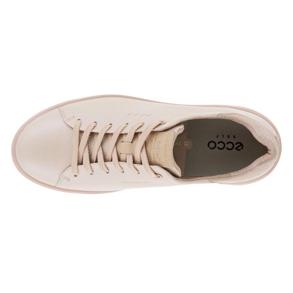 ECCO Tray Laced Spikeless Golf Shoes Rose Pearl Lyra - FW22 Women