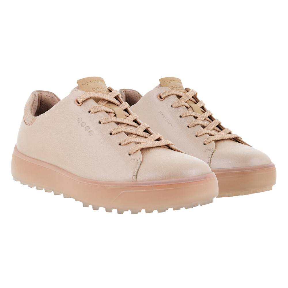 ECCO Tray Laced Spikeless Golf Shoes Rose Pearl Lyra - FW22 Women