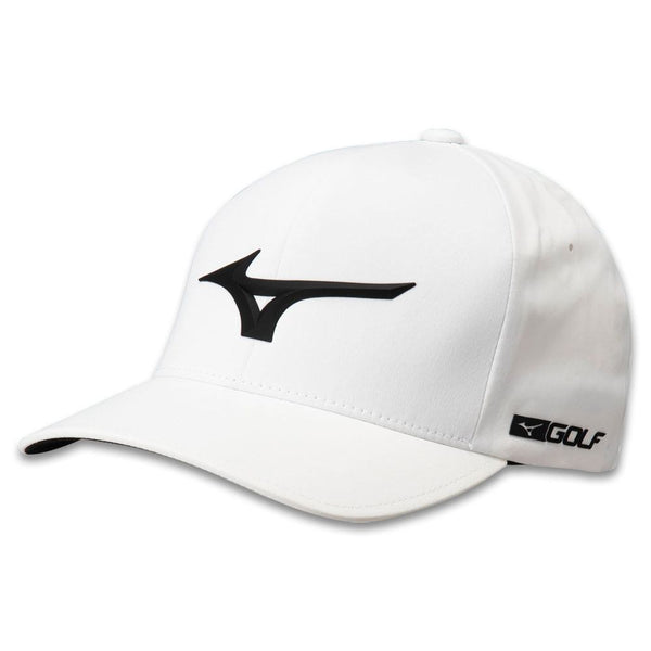 Mizuno Tour Delta Fitted Golf Cap White/Black - 22 Men