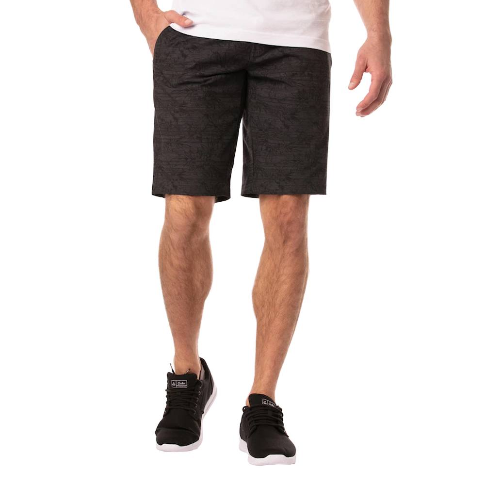 TravisMathew Sneak A Peak Golf Shorts Heather Gray Pinstripe - SS21 Men